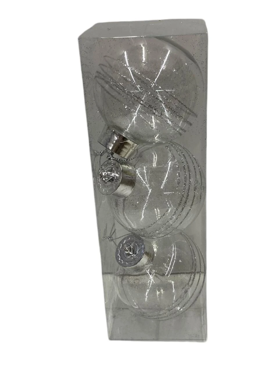 Box bolas x3 transp 23x8cm