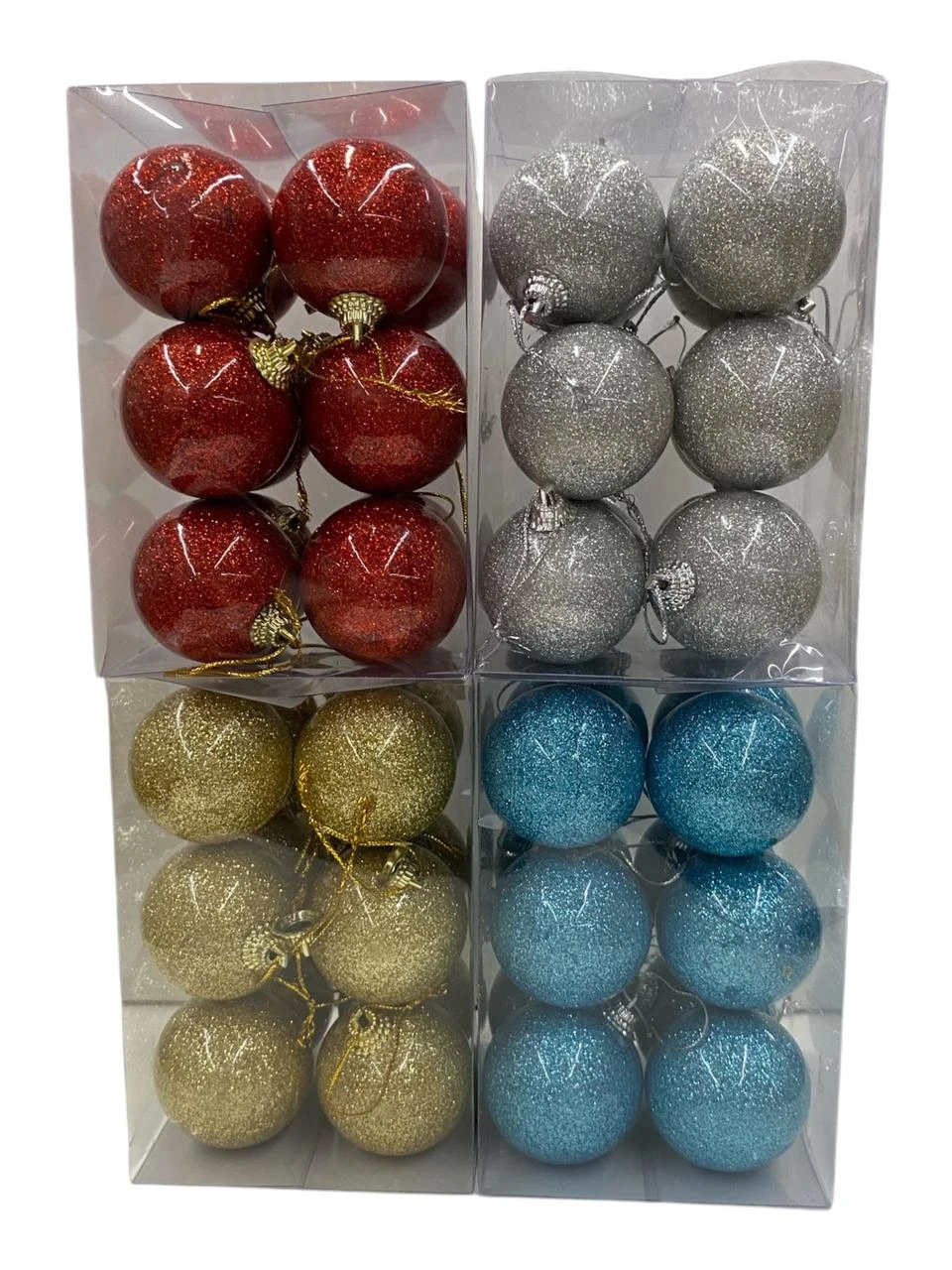Box bolas glitter x12 12x7cm