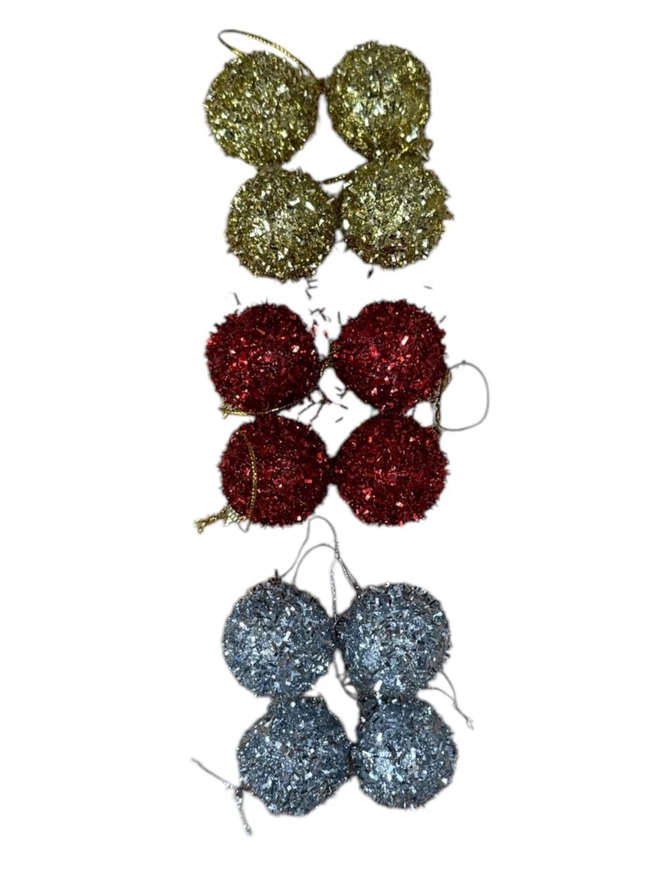 Bolas navidad brillosas x4