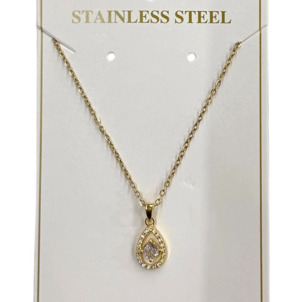 Collar dorado strass ovalo