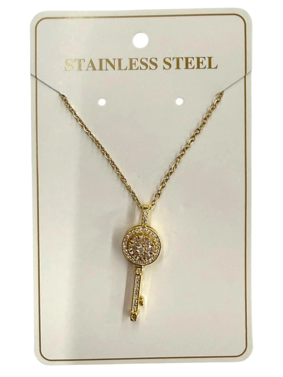 Collar dorado llave giratoria