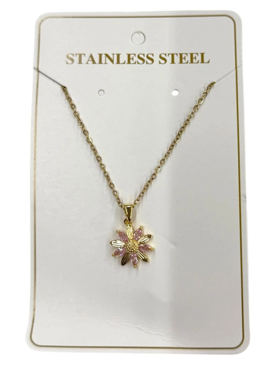 Collar dorado flor