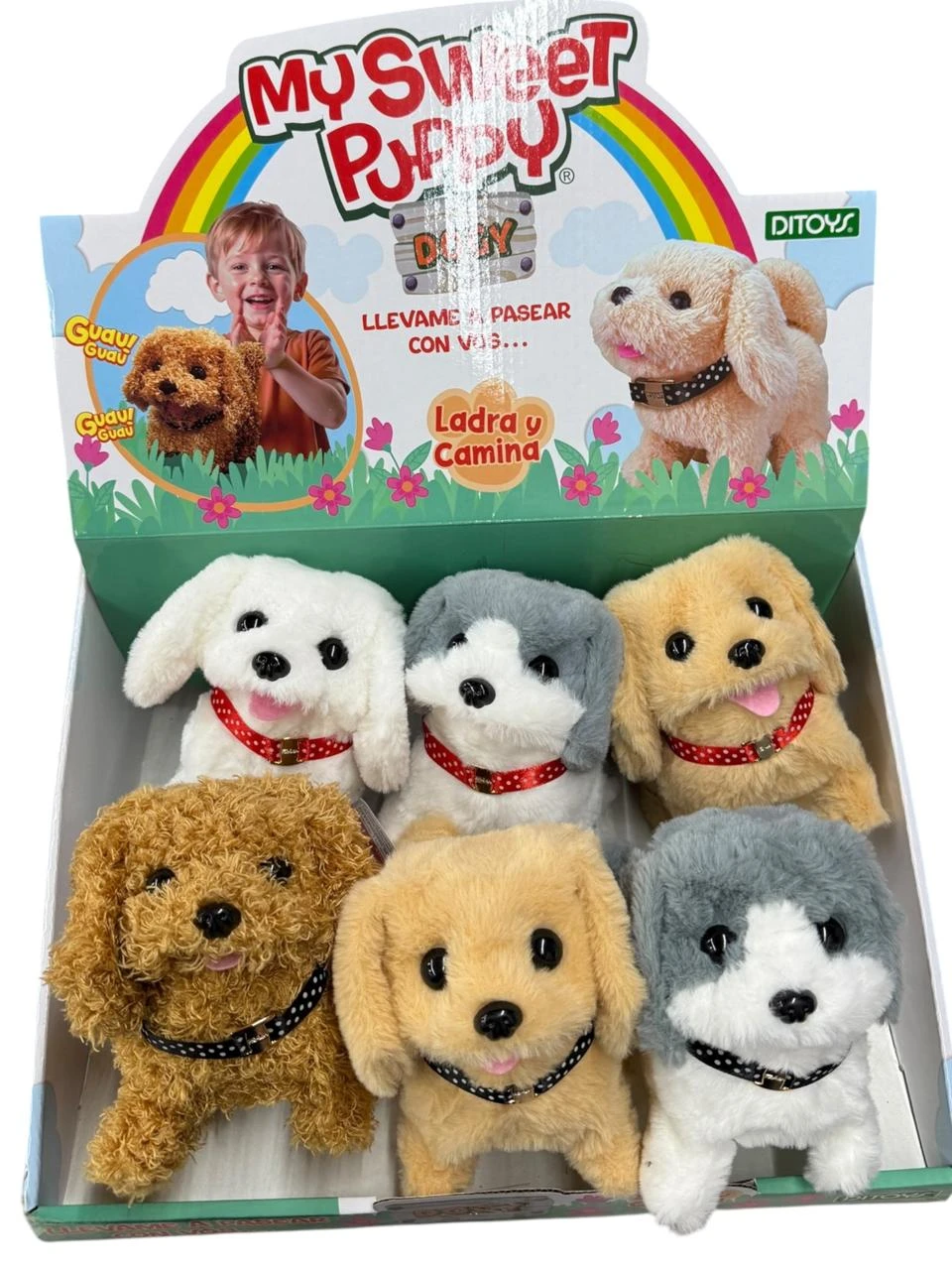 Perrito peluche camina y ladra