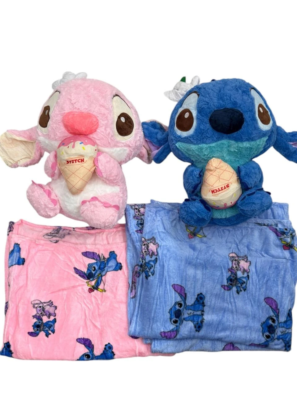 Peluche stich 40cm manta 1x1.5m