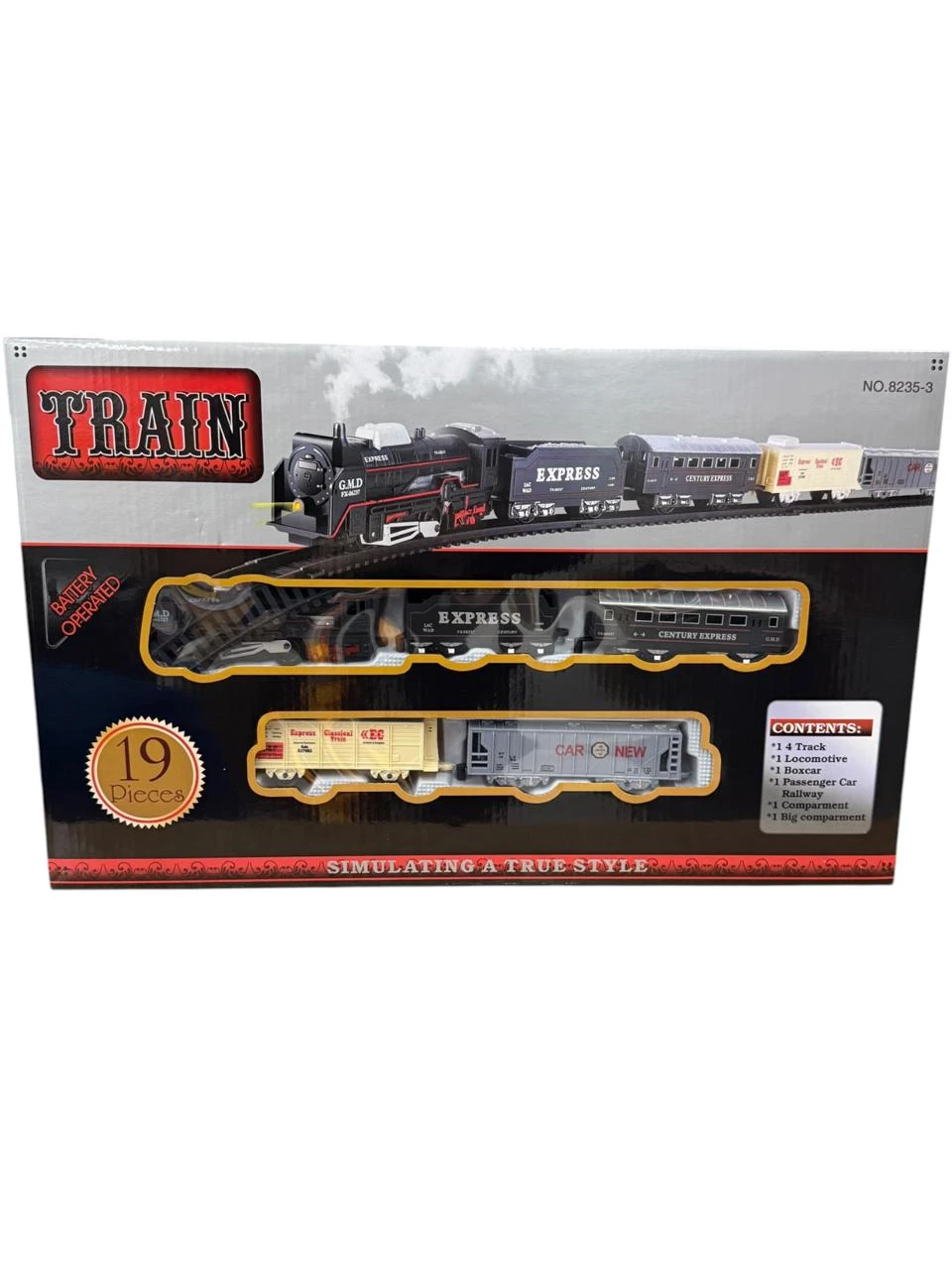 Tren con pista a pila