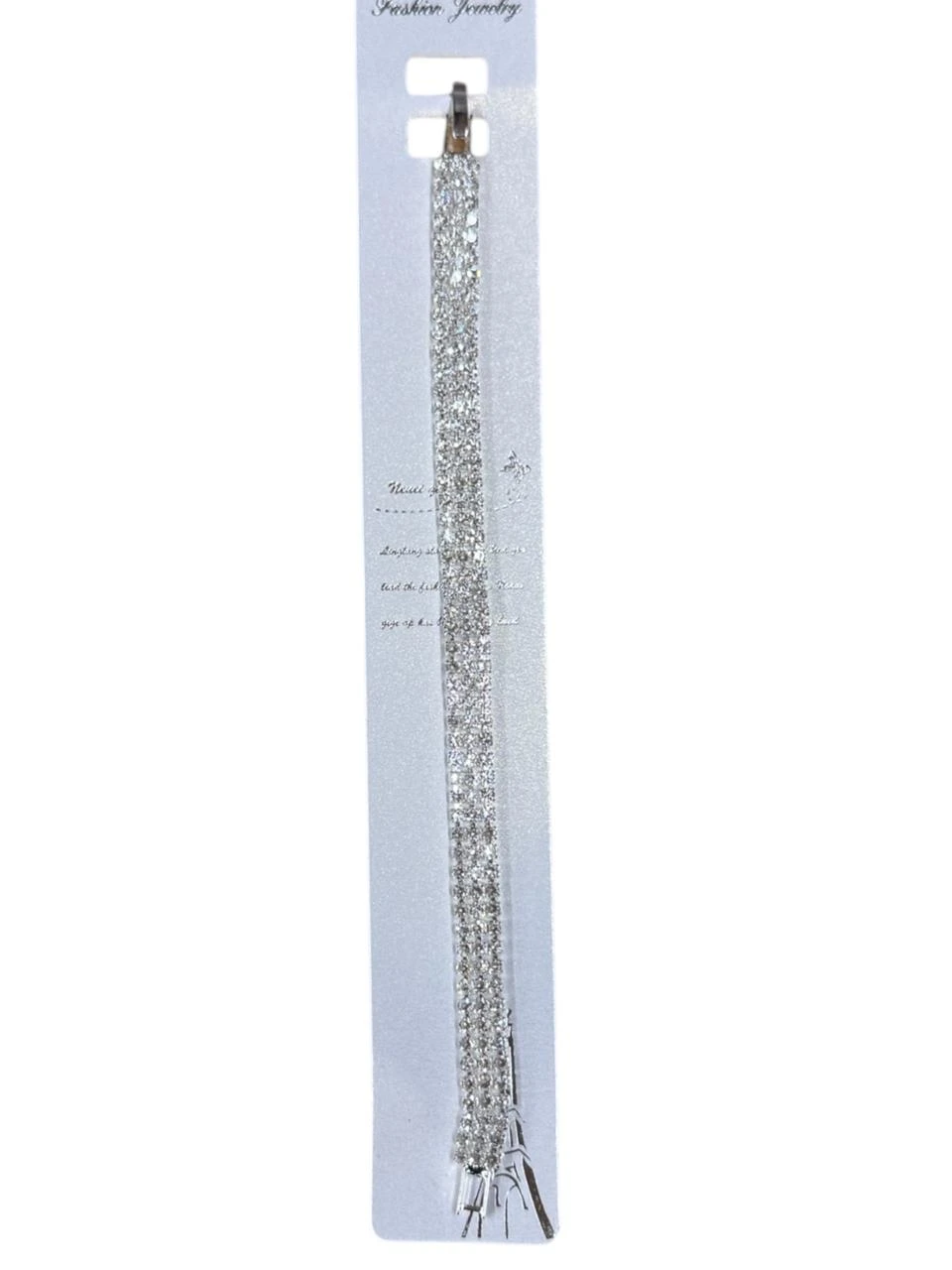 Pulsera strass plateada