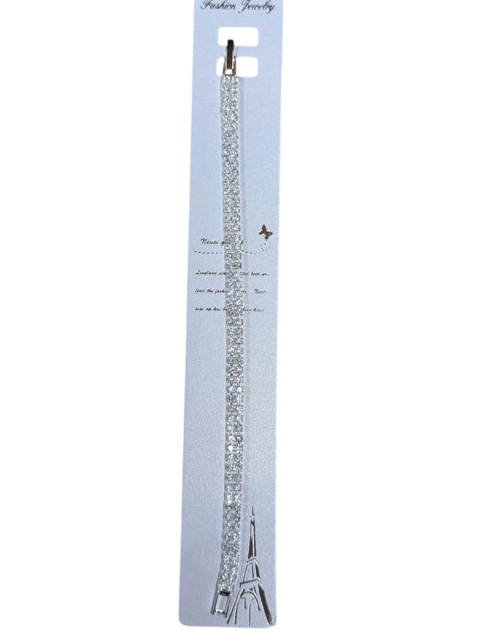 Pulsera strass plateada