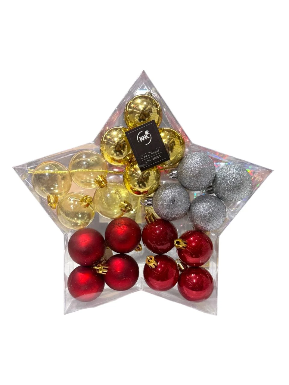 Box bolas estrella 4cm