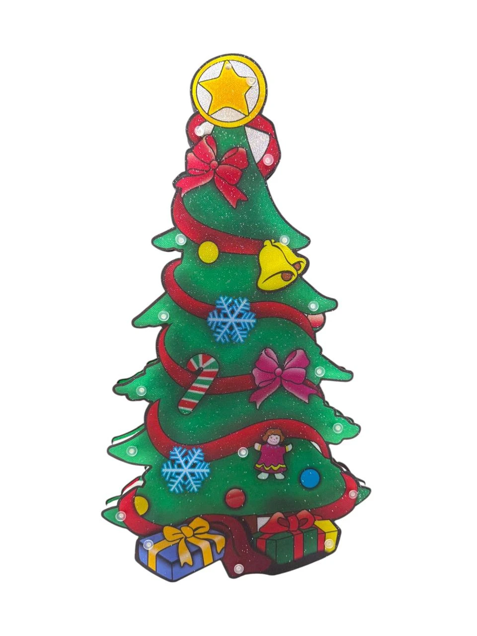 Cartel luminoso arbol navidad
