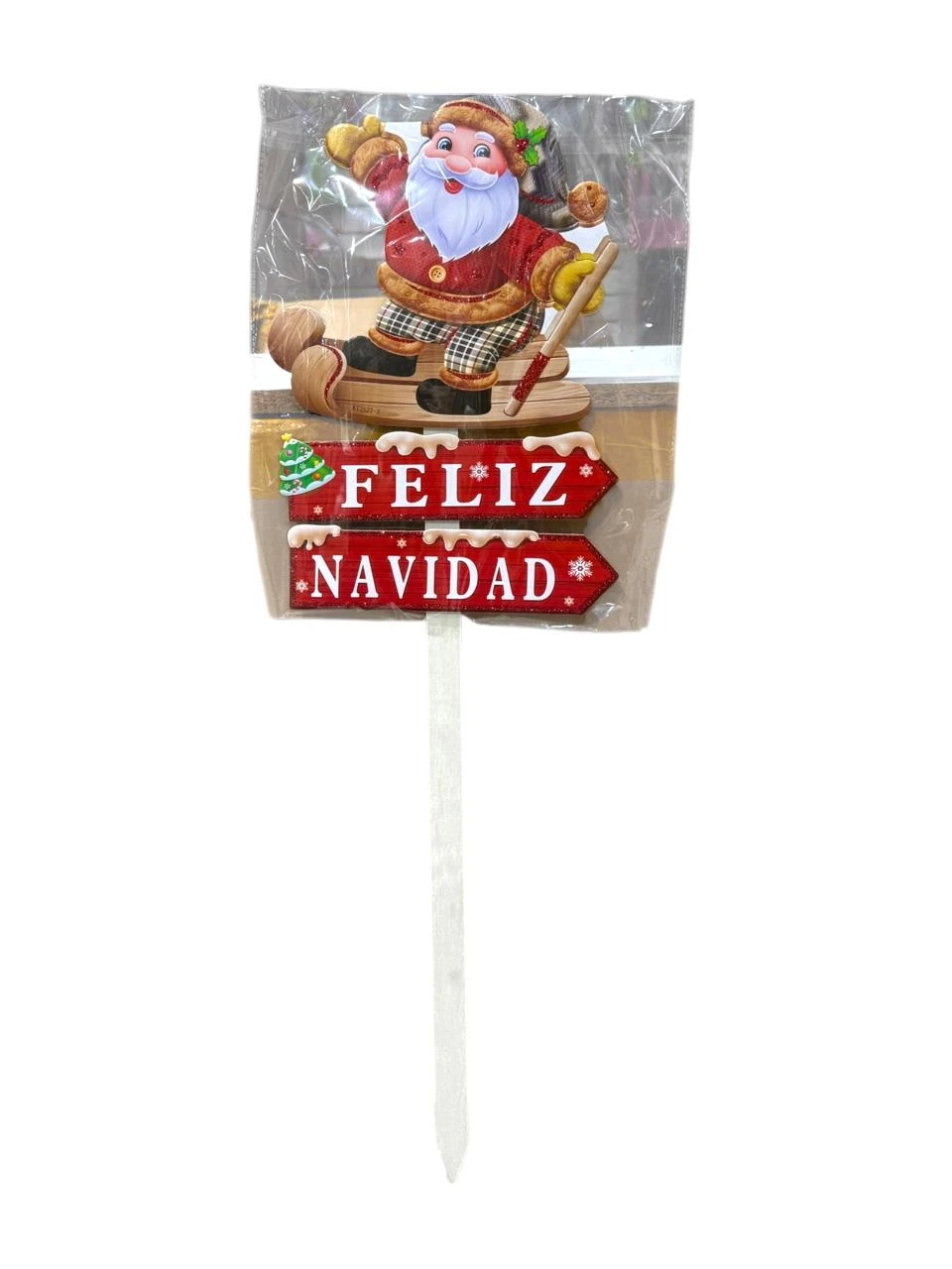 Cartel estaca navidad