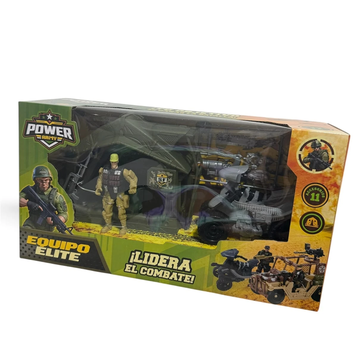 Set Militar con base y cuatri